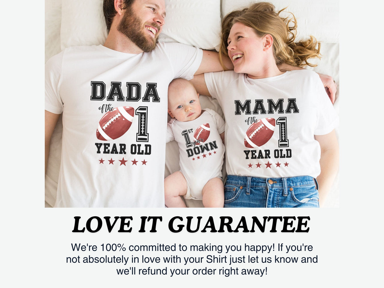 Football First Birthday Touchdown - Family Matching Tees