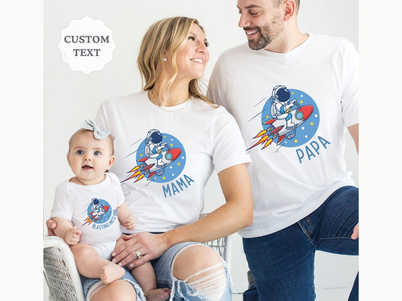 Astronaut Riding Space Ship - Blasting Into One Shirt