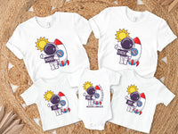 Personalized First Trip Around The Sun - Space Suit Rocket Tee
