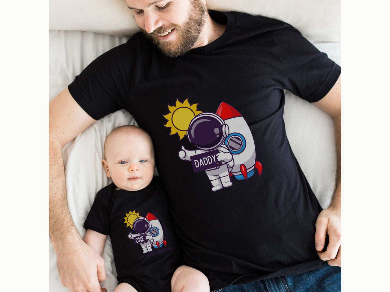 Personalized First Trip Around The Sun - Space Suit Rocket Tee