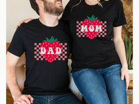 Chequered Strawberry Tee - Berry Sweet One